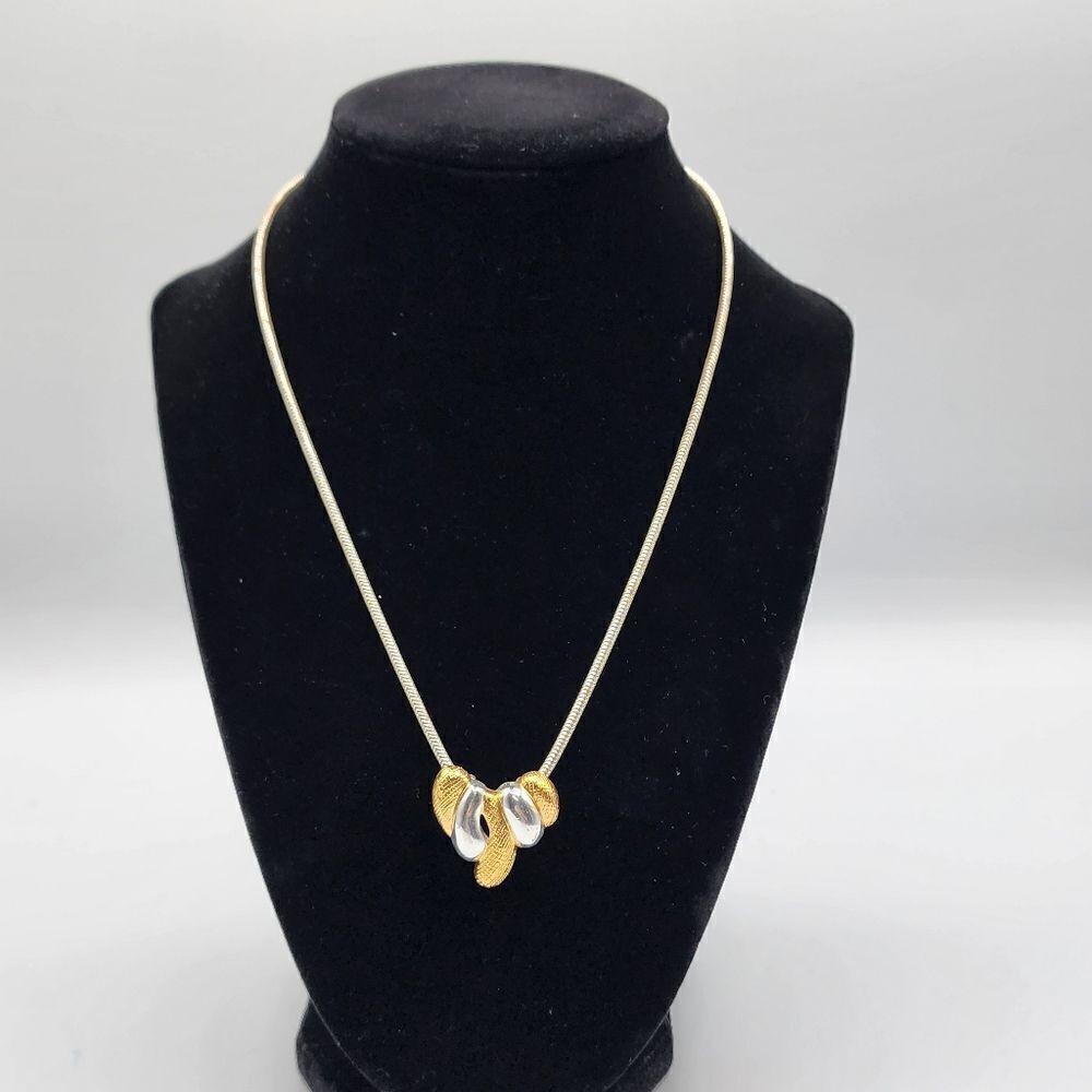 Napier silver & gold necklace
